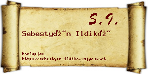 Sebestyén Ildikó névjegykártya