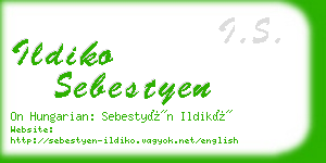 ildiko sebestyen business card